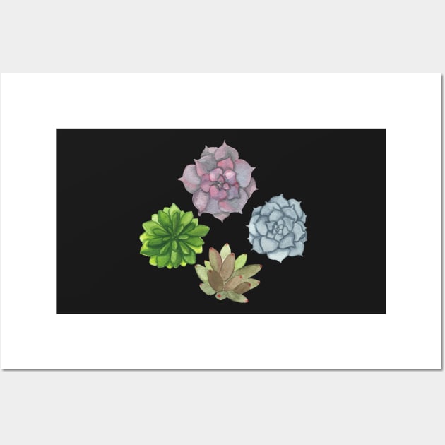 Succulents Wall Art by WoodlandElm